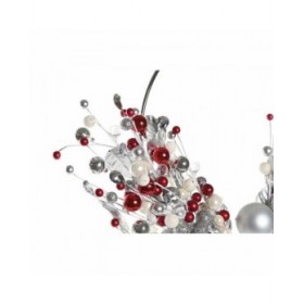 Ghirlanda di Natale DKD Home Decor Metallo Poliestere (55 x 5 x 40 cm) (2 Unità)