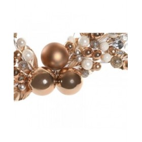 Ghirlanda di Natale DKD Home Decor Metallo Poliestere (55 x 5 x 40 cm) (2 Unità)