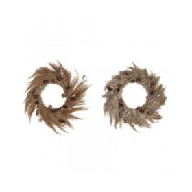 Ghirlanda di Natale DKD Home Decor Fiore (2 Unità) (60 x 5 x 60 cm)