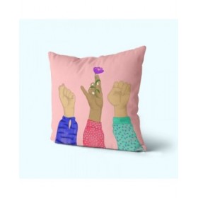 Fodera per cuscino HappyFriday Aware Me Multicolore 50 x 50 cm 2 Pezzi