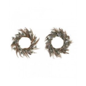 Ghirlanda di Natale DKD Home Decor Fiore (60 x 10 x 60 cm) (2 Unità)