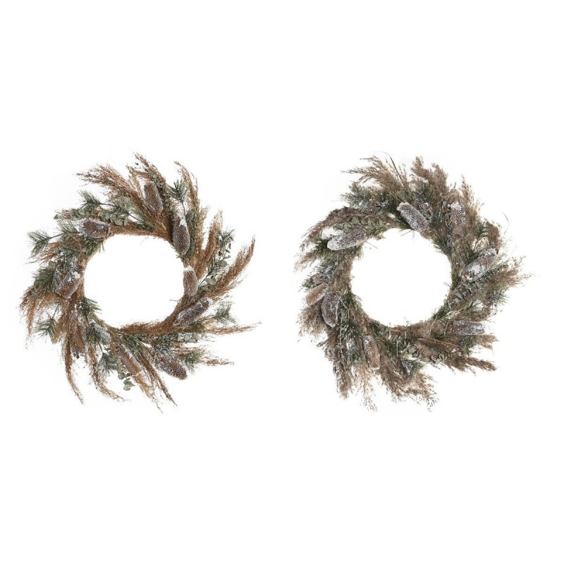 Ghirlanda di Natale DKD Home Decor Fiore (60 x 10 x 60 cm) (2 Unità)