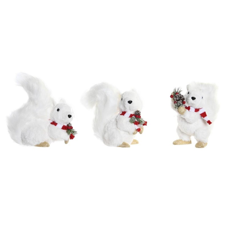 Decorazione Natalizia DKD Home Decor Poliestere Scoiattolo (3) (23 x 12 x 23 cm) (3 Unità)