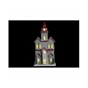 Decorazione Natalizia DKD Home Decor Casa MDF (13 x 8 x 28 cm) (2 Unità)