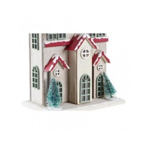 Decorazione Natalizia DKD Home Decor Casa MDF (13 x 8 x 28 cm) (2 Unità)