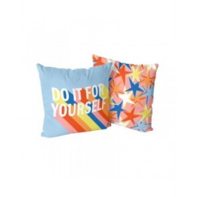 Fodera per cuscino HappyFriday Aware Do it  Multicolore 50 x 50 cm 2 Pezzi