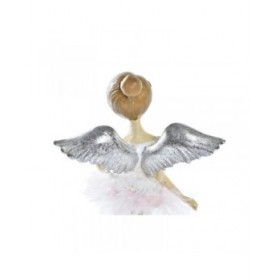 Decorazione Natalizia DKD Home Decor Resina Angelo (11 x 9 x 17 cm) (2 Unità)