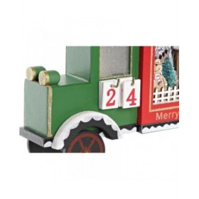 Calendario dell'Avvento DKD Home Decor Camion Luce LED Legno MDF (31 x 9 x 20 cm)