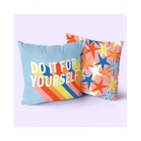 Fodera per cuscino HappyFriday Aware Do it  Multicolore 50 x 50 cm 2 Pezzi