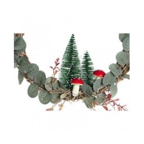 Decorazione Natalizia DKD Home Decor Luce LED Albero (2 Unità) (30 x 2 x 30 cm)