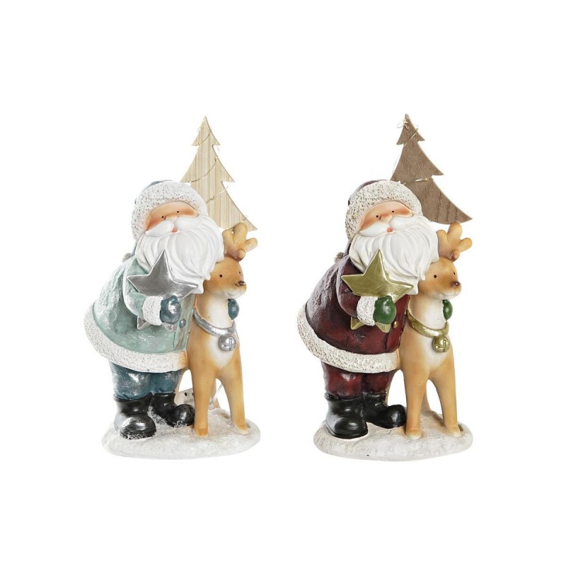 Decorazione Natalizia DKD Home Decor Resina (15,5 x 15,5 x 28 cm) (2 Unità)