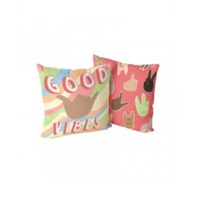 Fodera per cuscino HappyFriday Aware Good vibes  Multicolore 50 x 50 cm 2 Pezzi