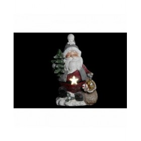 Decorazione Natalizia DKD Home Decor Babbo Natale Magnesio (27 x 20 x 43 cm) (2 Unità)