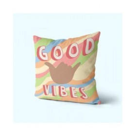 Fodera per cuscino HappyFriday Aware Good vibes  Multicolore 50 x 50 cm 2 Pezzi