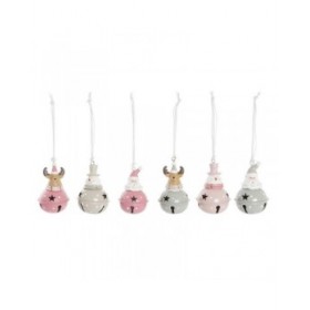 Decorazione Natalizia DKD Home Decor Metallo Resina (5 x 5 x 9 cm) (6 Unità)