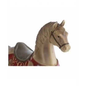 Decorazione Natalizia DKD Home Decor Marrone Rosso Resina Cavallo 34 x 10 x 32 cm (3 Unità)