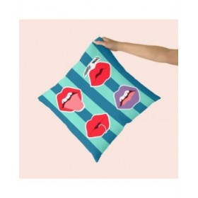 Fodera per cuscino HappyFriday Aware Lips Multicolore 50 x 50 cm 2 Pezzi
