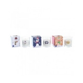 Candela DKD Home Decor Natale Pupazzo di Neve (3 Unità)