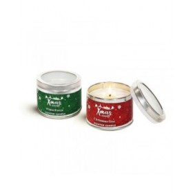 Set di Candele DKD Home Decor Natale (2 Unità) (8 x 8 x 6 cm)