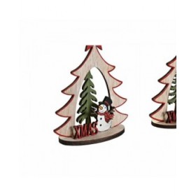 Decorazione Natalizia DKD Home Decor Legno (2 Unità) (14 x 6 x 18 cm)