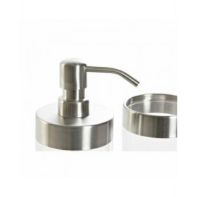 Set da Bagno DKD Home Decor Trasparente Argentato Alluminio polistirene Plastica 10 x 7,5 x 16,5 cm