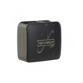 Portaspazzolini da Denti DKD Home Decor Nero Marmo (10,5 x 6,5 x 10 cm)