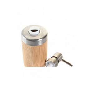 Set da Bagno DKD Home Decor Argentato Naturale Bambù polipropilene 7 x 7 x 17 cm (2 Unità)