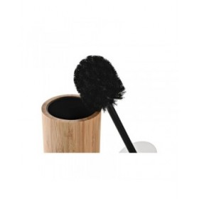 Scopino per il Bagno DKD Home Decor Nero Naturale Bambù 10 x 10 x 36,8 cm