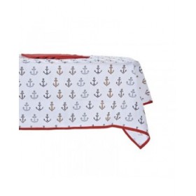 Set biancheria da tavola DKD Home Decor Azzurro Bianco Rosso 150 x 150 x 0,5 cm (2 Unità)