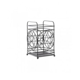 Scolaposate DKD Home Decor Nero Metallo Geometrico 12 x 12 x 20 cm