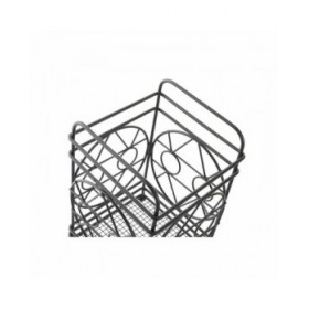 Scolaposate DKD Home Decor Nero Metallo Geometrico 12 x 12 x 20 cm