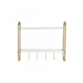 Appendiabiti da parete DKD Home Decor Metallo MDF Glam (50 x 15 x 43 cm)