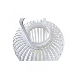 Lanterna DKD Home Decor Cristallo Bianco Bambù (28 x 28 x 47 cm)