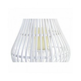 Lanterna DKD Home Decor Bianco Multicolore Metallo Bambù Cristallo Città 30 x 40 cm 29 x 29 x 34 cm