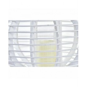 Lanterna DKD Home Decor Cristallo Bianco Bambù (35 x 35 x 29 cm)