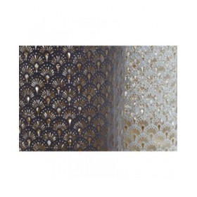 Portacandele DKD Home Decor Beige Alluminio 24 x 24 x 57 cm Malva (2 Unità)