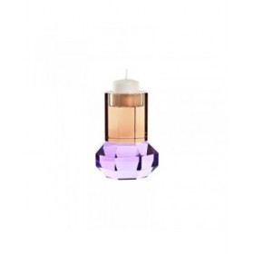 Portacandele DKD Home Decor Cristallo Lilla Arancio Bicolore 9 x 9 x 12 cm