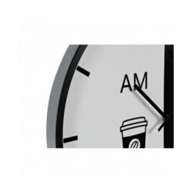 Orologio da Parete DKD Home Decor Bianco Nero Metallo Moderno 60 x 4 x 60 cm (2 Unità)