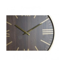 Orologio da Parete DKD Home Decor 40 x 4 x 40 cm Nero Marrone Ferro Pendolo Legno MDF (2 Unità)