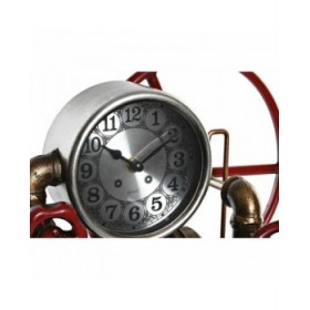 Orologio da Tavolo DKD Home Decor Rosso Rame Dorato Ferro Vintage Rubinetto di arresto 47 x 16 x 26 cm (2 Unità)