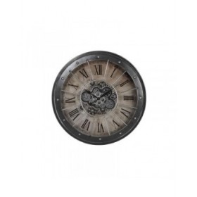 Orologio da Parete DKD Home Decor Ingranaggi Nero Rame Ferro 80 x 8 x 80 cm