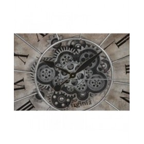 Orologio da Parete DKD Home Decor Ingranaggi Nero Rame Ferro 80 x 8 x 80 cm