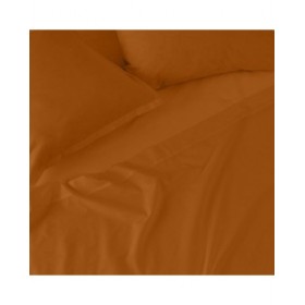 Lenzuolo con angoli HappyFriday BASIC Terracotta 105 x 200 x 32 cm