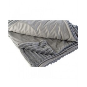 Coperta DKD Home Decor 150 x 200 x 2 cm Grigio Di base
