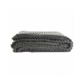 Coperta DKD Home Decor 150 x 200 x 2 cm Grigio Di base