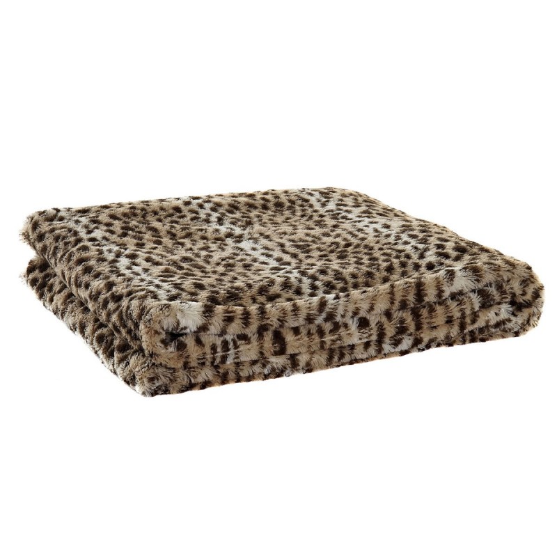 Coperta DKD Home Decor Selvaggio Nero Arancio (130 x 170 x 2 cm)