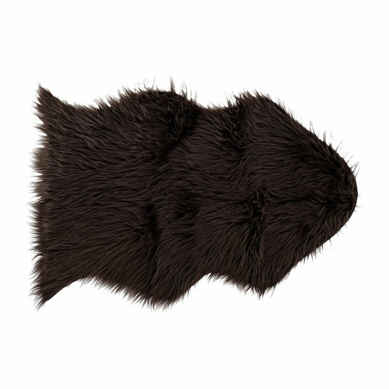 Tappeto DKD Home Decor Marrone Con capelli 60 x 90 x 2 cm