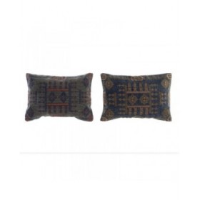 Cuscino DKD Home Decor Azzurro Arancio Quadrato Arabo 50 x 10 x 35 cm (2 Unità)