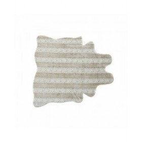 Tappeto DKD Home Decor 160 x 150 x 2 cm Beige Poliestere Con capelli