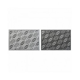 Tappeto DKD Home Decor Bianco Nero Etnico (2 Unità) (150 x 210 cm)
